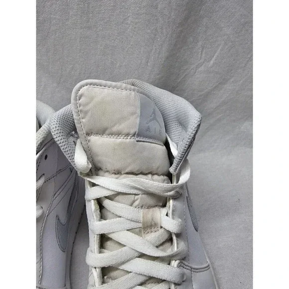 NIKE Jordan 1 high White Pure Platinum High Tops Mens Size 12 554724-108 - Picture 6 of 16